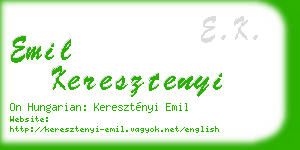 emil keresztenyi business card